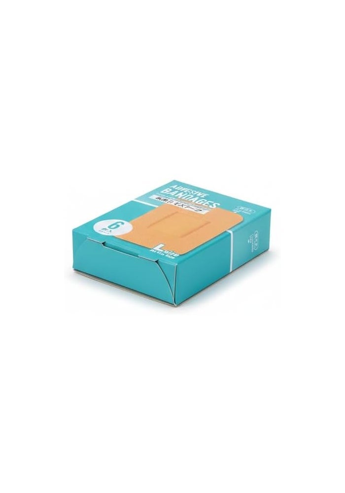 DAISO Large Square First Aid Plaster - 6 Sheets Adhesive Bandages for Wounds - Image 3
